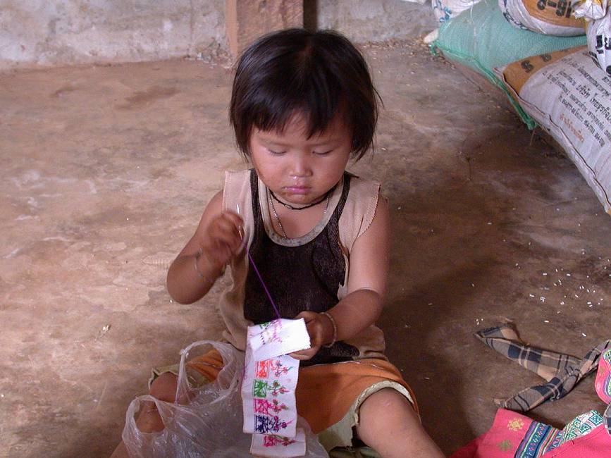 Child in a Hmongvillage