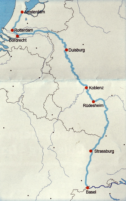 Route von Basel nach Amsterdam